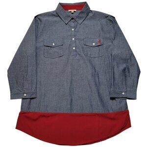 UG Apparel NCAA Alabama Crimson Tide Womens Tunic Top Blouse Large Football